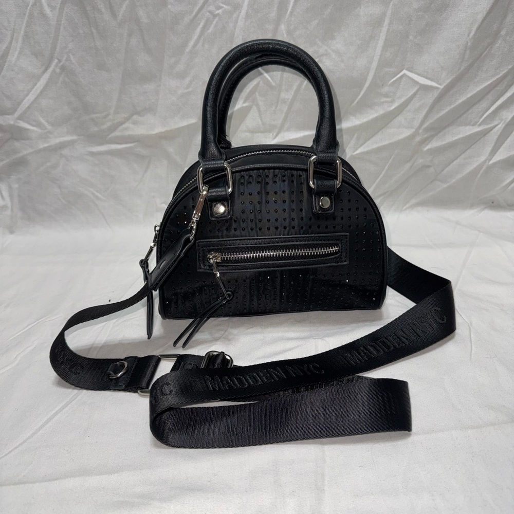 Madden NYC Black Studded Crossbody Bag